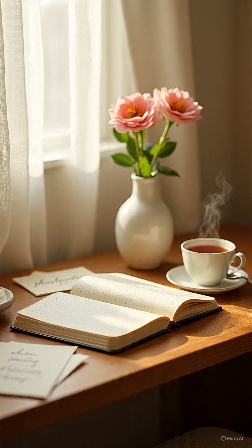 a_cosy_writing_nook_filled_with_morning a_cosy_writing_nook_filled_with_morning